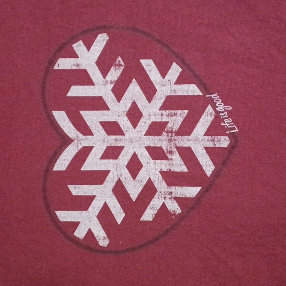 Life is Good Long Sleeved Tee~Size Large~Snowflake - Picture 2 of 7